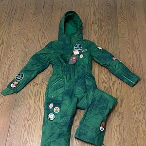 Free People Forest Green Ski Jacket with Patches